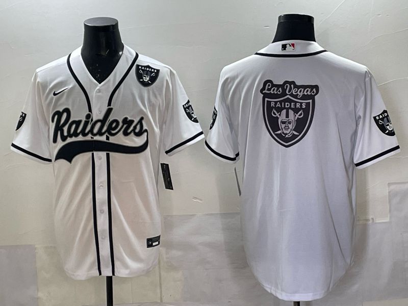 Men 2025 Nike Oakland Raiders Blank White Joint Name  Limited NFL Jersey style 057->san francisco 49ers->NFL Jersey